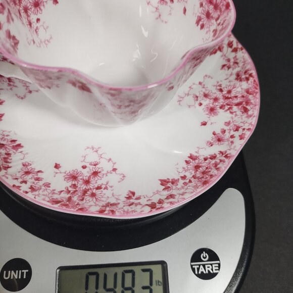 Fine Bone China Shelley England Dainty Pink tea cup & saucer 051/P VTG - Picture 9 of 9